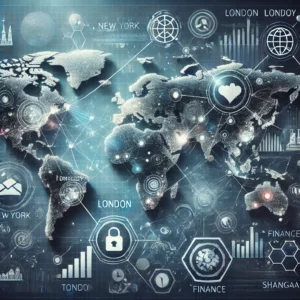 Gráfico ilustrando a interconectividade global da economia contemporânea.