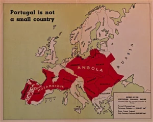 Mapa ilustrativo do contexto da guerra colonial portuguesa