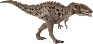 Figura realista de Carcharodontossauro em PVC pintado à mão, dinossauro carnívoro do Cretácico com dentes serrilhados