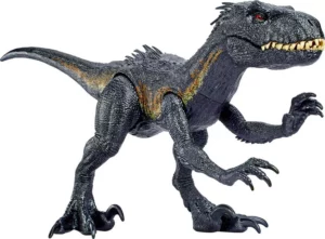 Figura realista de Indoraptor em PVC pintado à mão, híbrido fictício de Jurassic World com corpo negro e garras afiadas