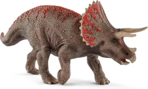 Figura realista de Triceratops em PVC pintado à mão, com três cornos e gola óssea ornamentada
